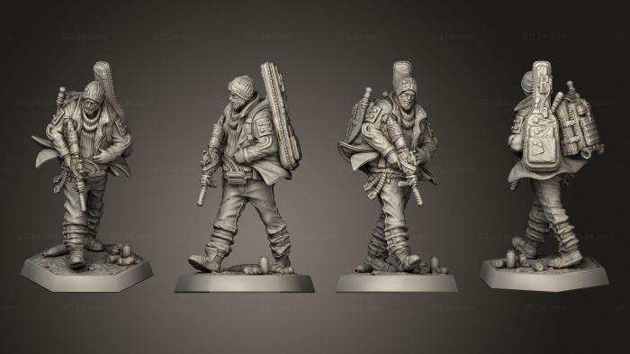 Figurines heroes, monsters and demons (Hob Survivalist Hipster, STKM_5992) 3D models for cnc