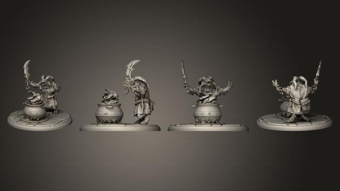 Figurines heroes, monsters and demons (Horned Devil Summoner Large, STKM_6015) 3D models for cnc