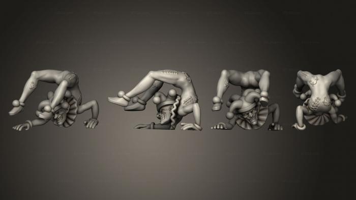 Статуэтки герои, монстры и демоны (Гимнаст-Клоун Ужасов v 2, STKM_6020) 3D модель для ЧПУ станка