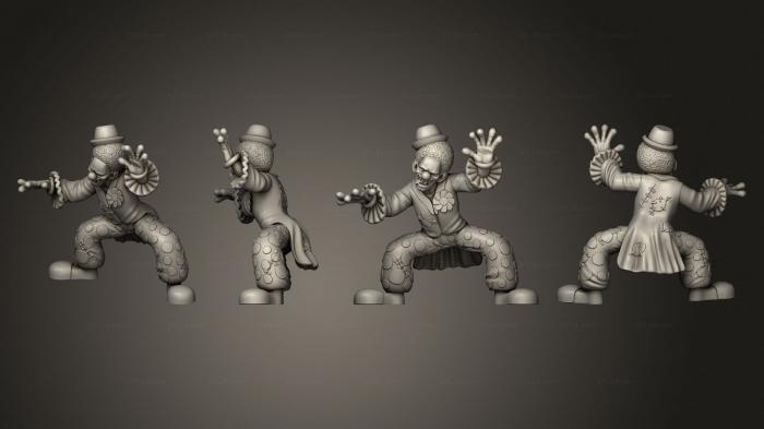 Статуэтки герои, монстры и демоны (Пантомима Клоуна Ужасов, STKM_6023) 3D модель для ЧПУ станка