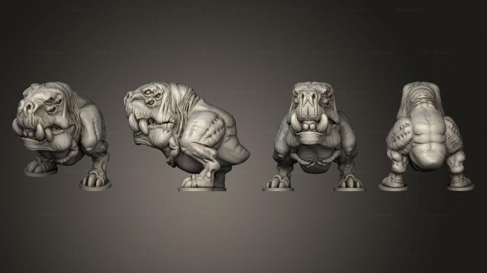 Figurines heroes, monsters and demons (Hound 1 001, STKM_6027) 3D models for cnc