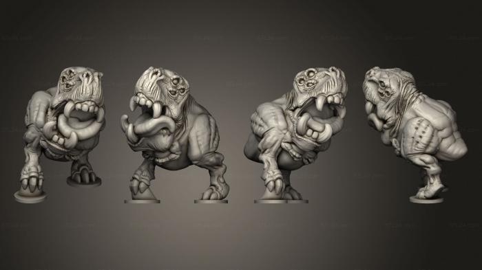 Figurines heroes, monsters and demons (Hound 1 002, STKM_6028) 3D models for cnc