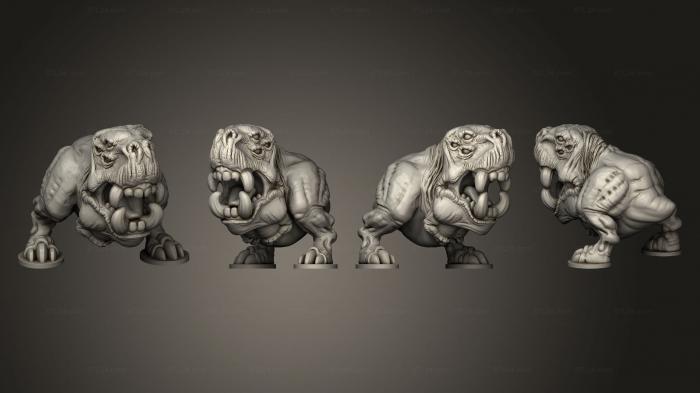 Figurines heroes, monsters and demons (Hound 1 003, STKM_6029) 3D models for cnc