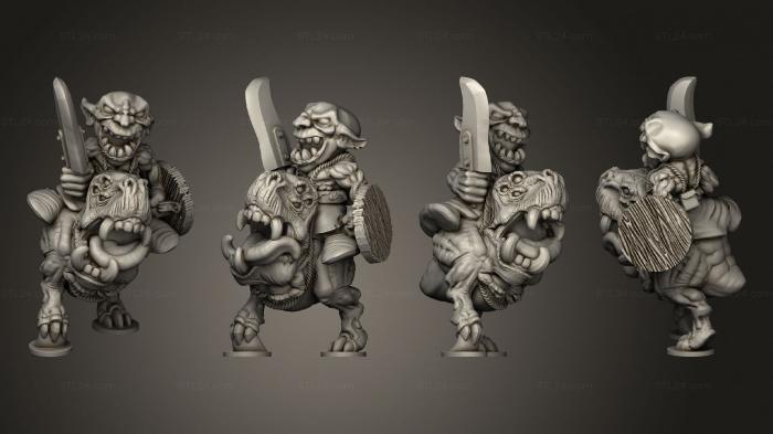 Figurines heroes, monsters and demons (Hound 1 006, STKM_6032) 3D models for cnc