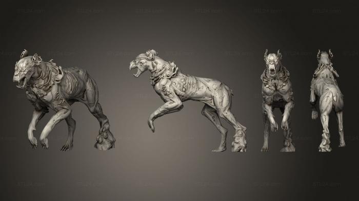 Figurines heroes, monsters and demons (Hound Pose 1, STKM_6038) 3D models for cnc