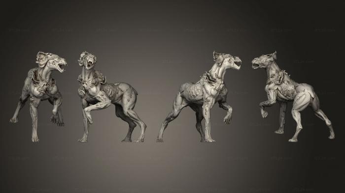 Figurines heroes, monsters and demons (Hound Pose 2, STKM_6039) 3D models for cnc