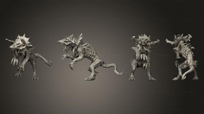 Figurines heroes, monsters and demons (hounds of the wormhole hound 3, STKM_6048) 3D models for cnc