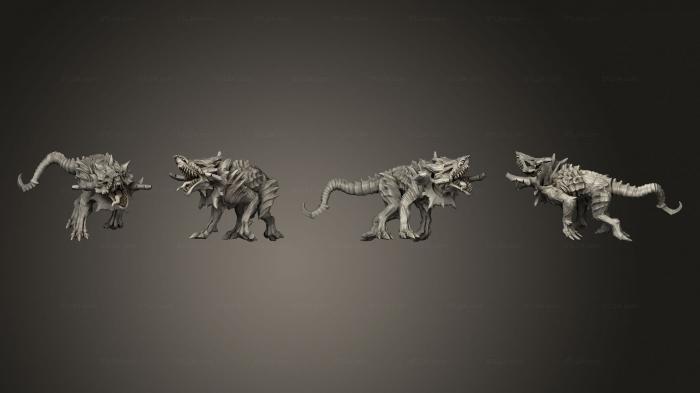 Статуэтки герои, монстры и демоны (Гончие червоточины hound 4, STKM_6049) 3D модель для ЧПУ станка