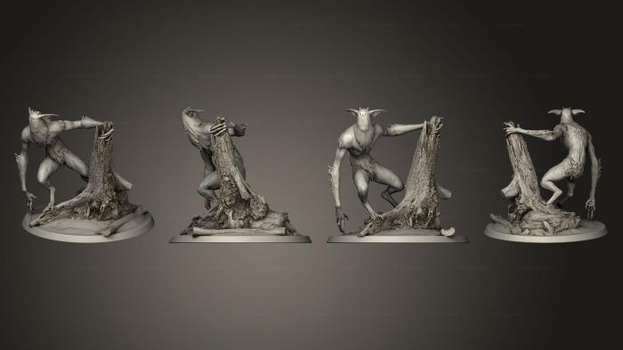 Figurines heroes, monsters and demons (Howler Lean Body, STKM_6063) 3D models for cnc