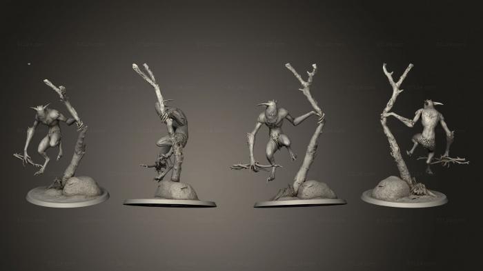 Figurines heroes, monsters and demons (Howler Wood Base Sup, STKM_6067) 3D models for cnc