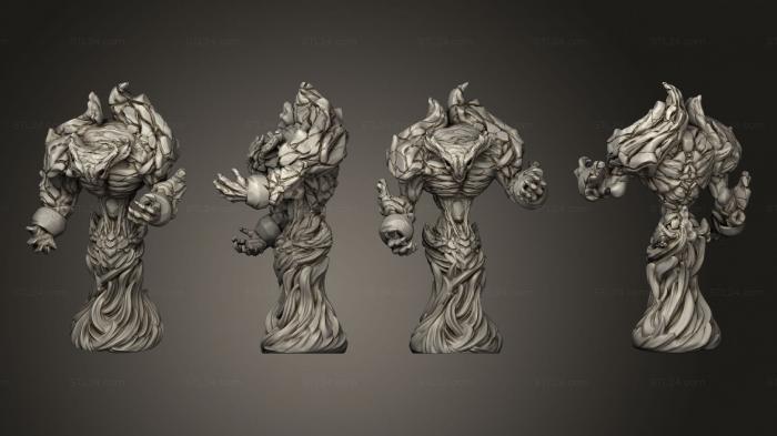 Figurines heroes, monsters and demons (hrowback Fire Golem B, STKM_6075) 3D models for cnc