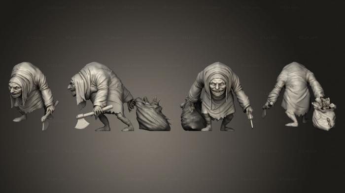 Figurines heroes, monsters and demons (Hunchback Body Parts, STKM_6083) 3D models for cnc