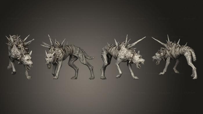 Figurines heroes, monsters and demons (Hunting hound pose 3, STKM_6093) 3D models for cnc