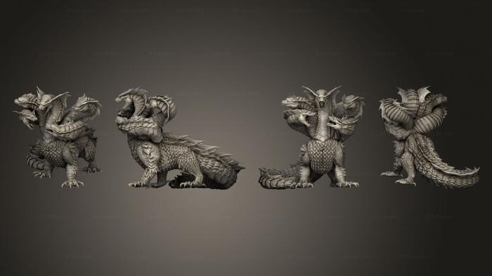 Figurines heroes, monsters and demons (Hydra Gargantuan, STKM_6096) 3D models for cnc