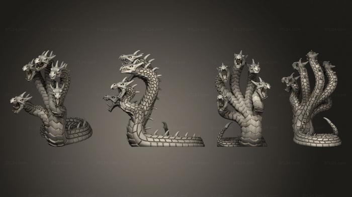 Figurines heroes, monsters and demons (Hydra, STKM_6097) 3D models for cnc