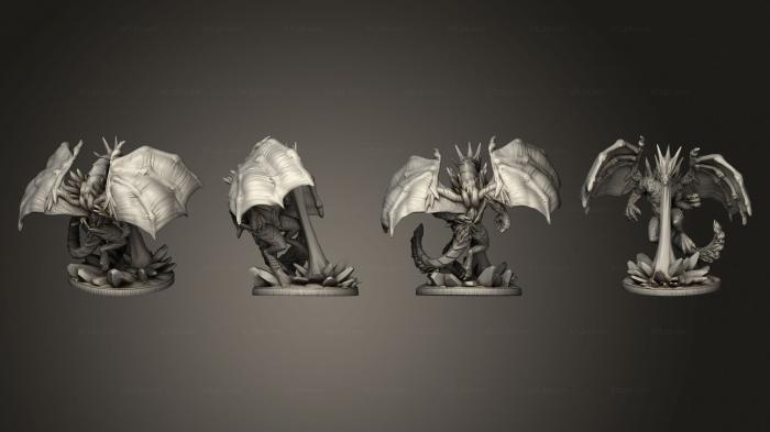 Статуэтки герои, монстры и демоны (Ледяной дракон, Отец Мороза, Сумка для Всего, STKM_6100) 3D модель для ЧПУ станка