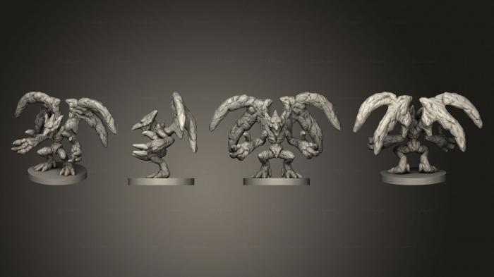 Статуэтки герои, монстры и демоны (Ледяной Мефит версия 1, STKM_6103) 3D модель для ЧПУ станка