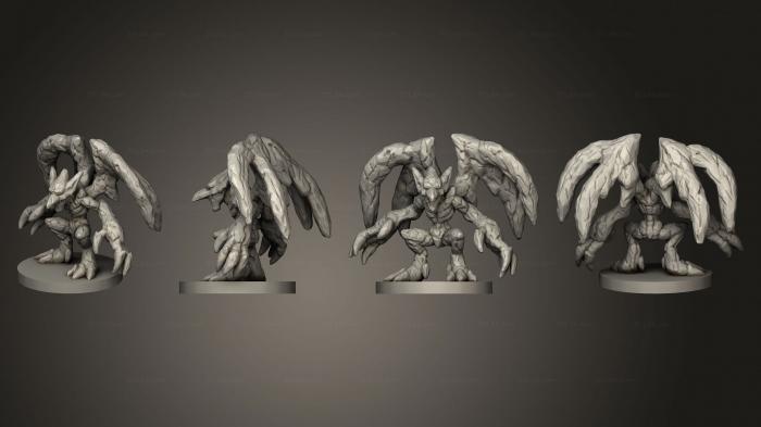 Статуэтки герои, монстры и демоны (Ледяной Мефит версия 2, STKM_6104) 3D модель для ЧПУ станка