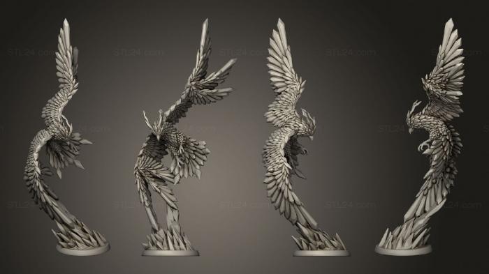 Figurines heroes, monsters and demons (Ice Phoenix s, STKM_6106) 3D models for cnc