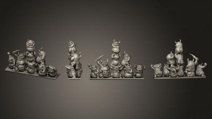Figurines heroes, monsters and demons (imp 2, STKM_6115) 3D models for cnc