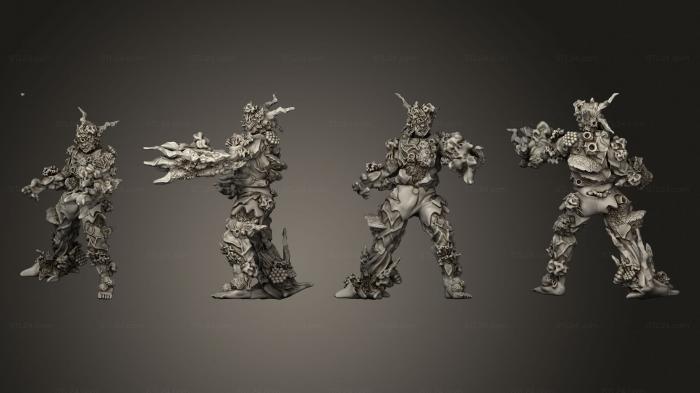 Figurines heroes, monsters and demons (Infected Mutant 1, STKM_6133) 3D models for cnc