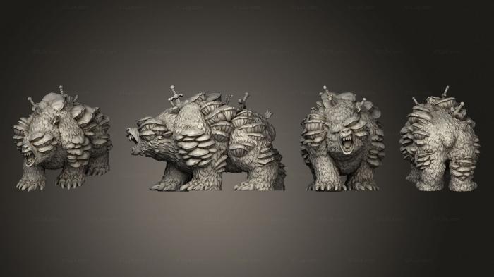 Figurines heroes, monsters and demons (infested giant cave bear, STKM_6136) 3D models for cnc