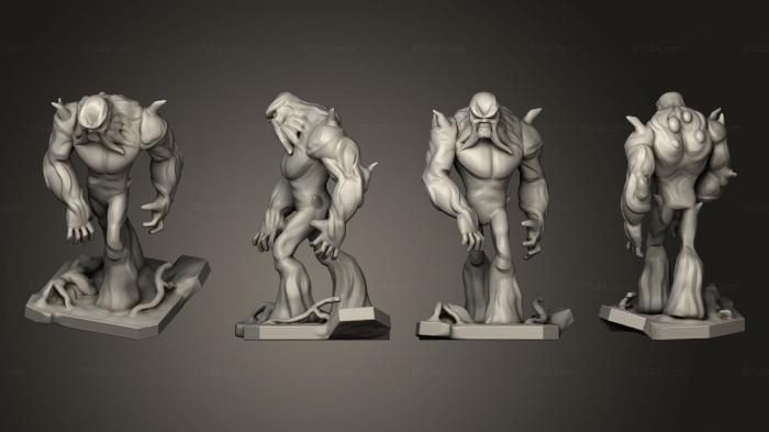 Статуэтки герои, монстры и демоны (Бесконечная Болотная тварь, STKM_6148) 3D модель для ЧПУ станка