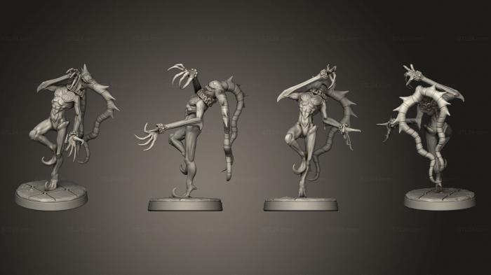 Figurines heroes, monsters and demons (Insanity Lesser Fiend 01, STKM_6159) 3D models for cnc