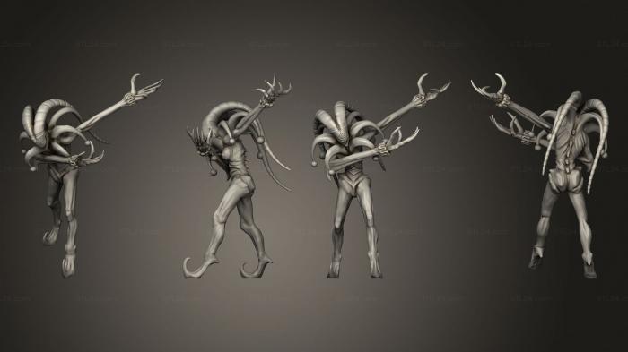 Статуэтки герои, монстры и демоны (Безумие Меньшего Дьявола 05, STKM_6163) 3D модель для ЧПУ станка