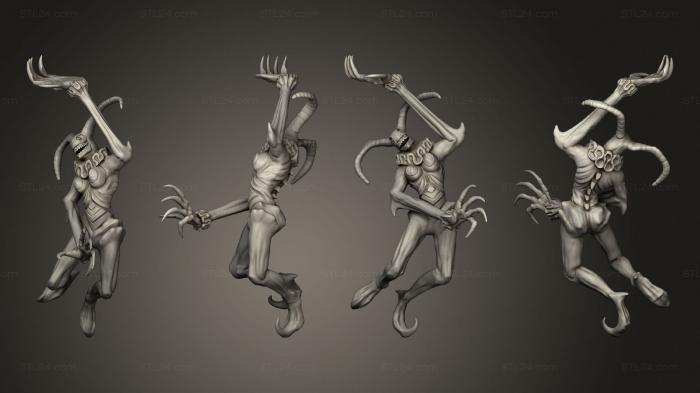 Figurines heroes, monsters and demons (Insanity Lesser Fiend 07, STKM_6164) 3D models for cnc