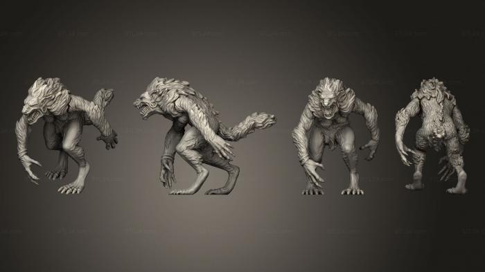 Figurines heroes, monsters and demons (Into the Woods werewolf, STKM_6185) 3D models for cnc