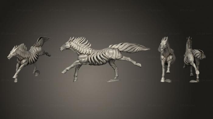 Figurines heroes, monsters and demons (Iron Stallion s Running, STKM_6204) 3D models for cnc