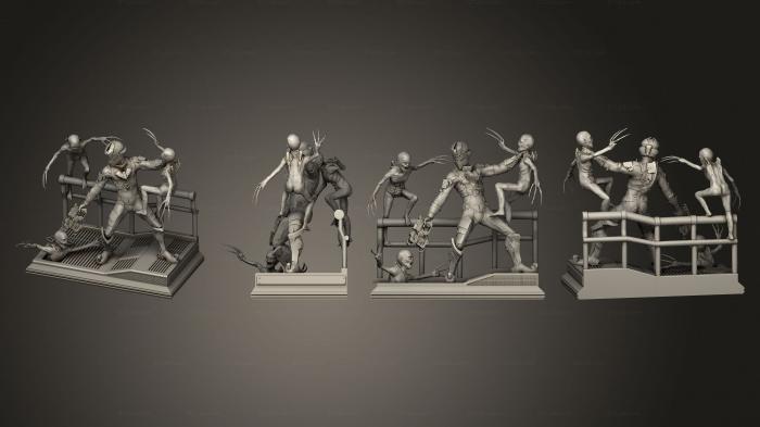 Статуэтки герои, монстры и демоны (Айзек Кларк, STKM_6210) 3D модель для ЧПУ станка