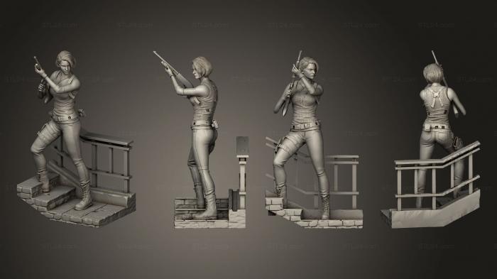 Статуэтки герои, монстры и демоны (Статуя Джилл Валентайн Resident Evil 3, STKM_6243) 3D модель для ЧПУ станка