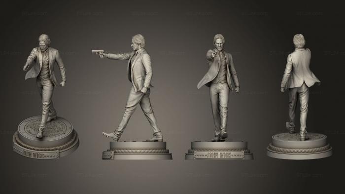 Figurines heroes, monsters and demons (John Wick 04, STKM_6247) 3D models for cnc