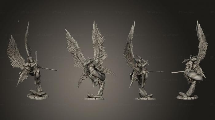 Figurines heroes, monsters and demons (Justiciar Angel Female 1 001, STKM_6271) 3D models for cnc