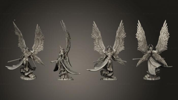 Статуэтки герои, монстры и демоны (Ангел-Судья Женского Пола 1 002, STKM_6272) 3D модель для ЧПУ станка