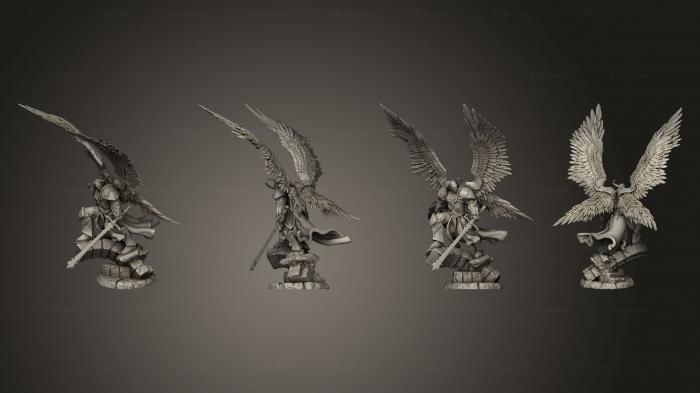 Статуэтки герои, монстры и демоны (Ангел-Судья Мужского пола 1 003, STKM_6277) 3D модель для ЧПУ станка