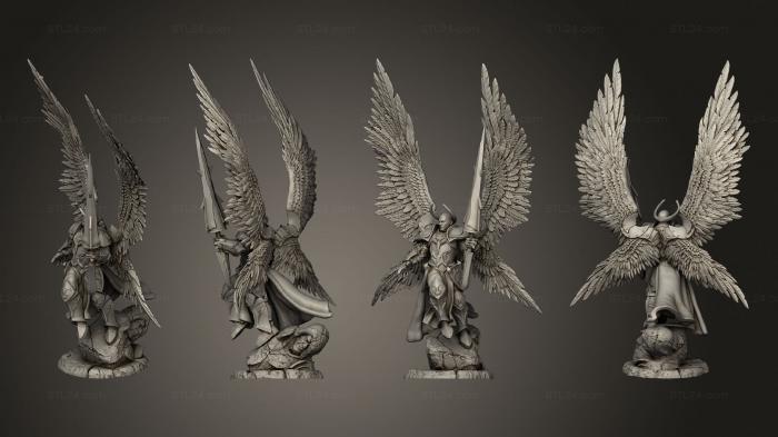 Статуэтки герои, монстры и демоны (Ангел-Судья Мужского пола 1 004, STKM_6278) 3D модель для ЧПУ станка
