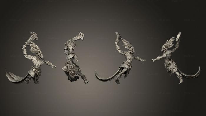 Figurines heroes, monsters and demons (Kabil Melee Warrior B, STKM_6282) 3D models for cnc