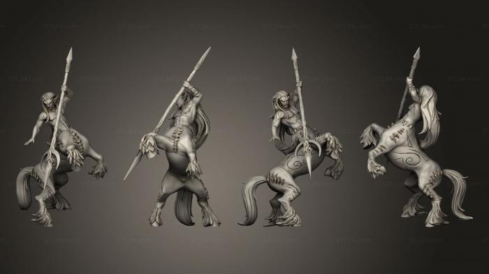 Статуэтки герои, монстры и демоны (Кантарр Кентавр, STKM_6292) 3D модель для ЧПУ станка