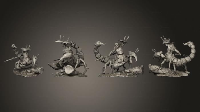 Figurines heroes, monsters and demons (Kelitrian Warrior pose 2, STKM_6305) 3D models for cnc