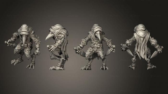 Figurines heroes, monsters and demons (Kenku C, STKM_6315) 3D models for cnc