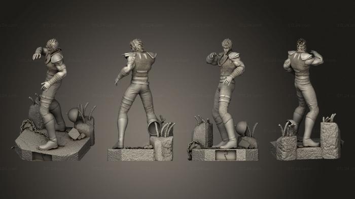 Figurines heroes, monsters and demons (Kenshiro, STKM_6320) 3D models for cnc