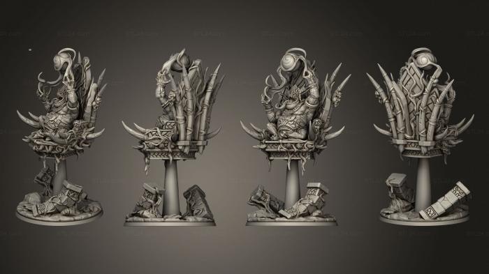 Статуэтки герои, монстры и демоны (Король Сграккор III, STKM_6331) 3D модель для ЧПУ станка
