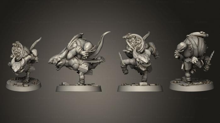 Figurines heroes, monsters and demons (kobold rogue, STKM_6356) 3D models for cnc