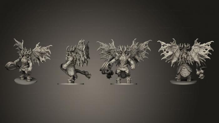 Figurines heroes, monsters and demons (Krampus Demon, STKM_6371) 3D models for cnc
