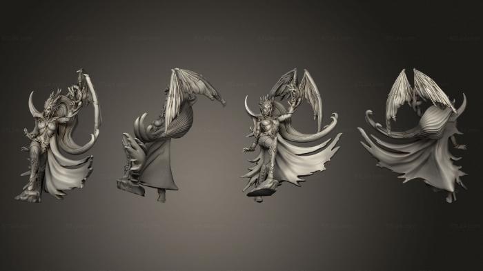 Статуэтки герои, монстры и демоны (Леди Даркрис, STKM_6380) 3D модель для ЧПУ станка