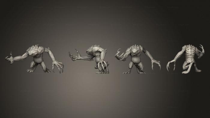 Figurines heroes, monsters and demons (Large Base 004, STKM_6392) 3D models for cnc