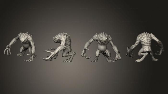 Figurines heroes, monsters and demons (Large Base 006, STKM_6393) 3D models for cnc